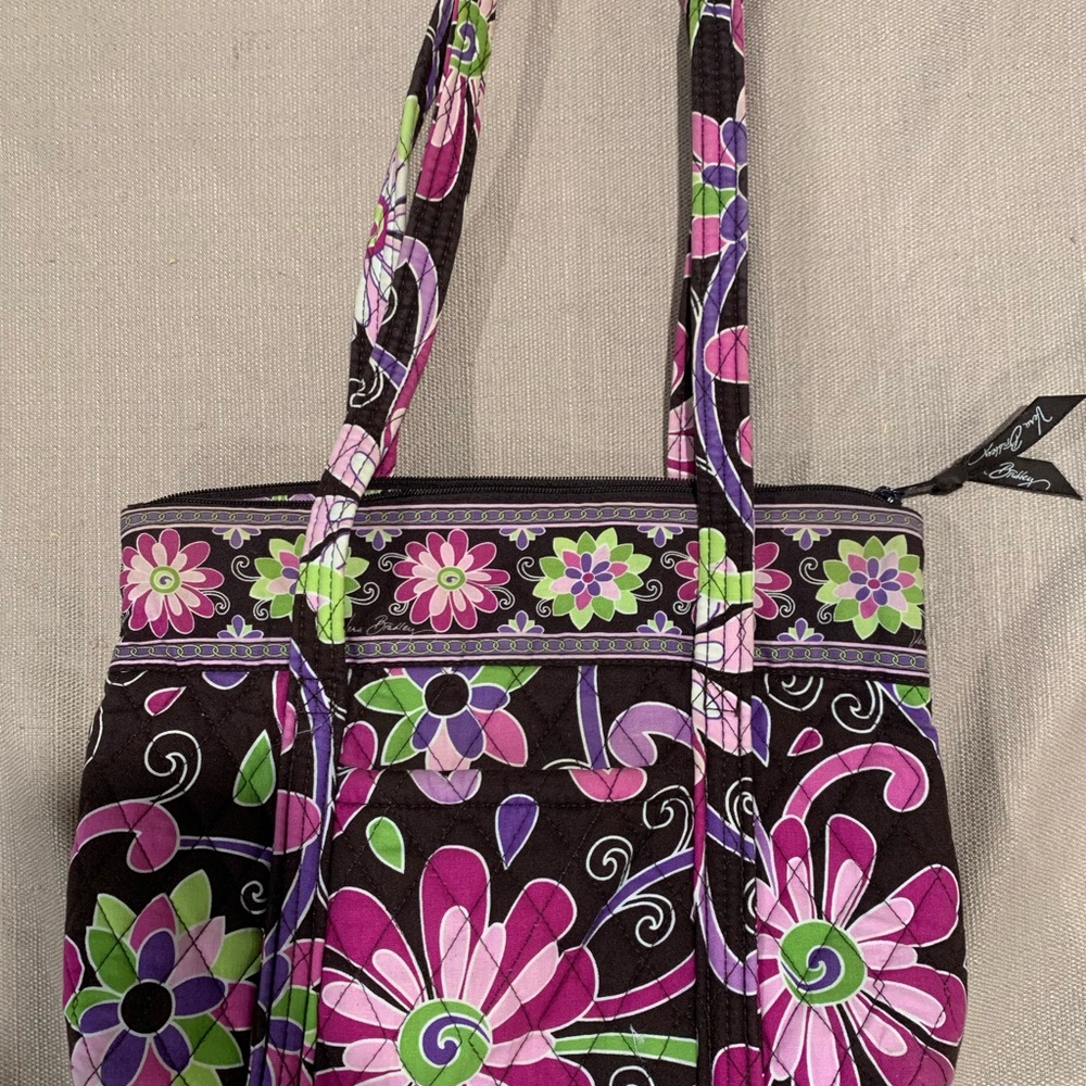 Vera Bradley Pink and Green Floral Tote